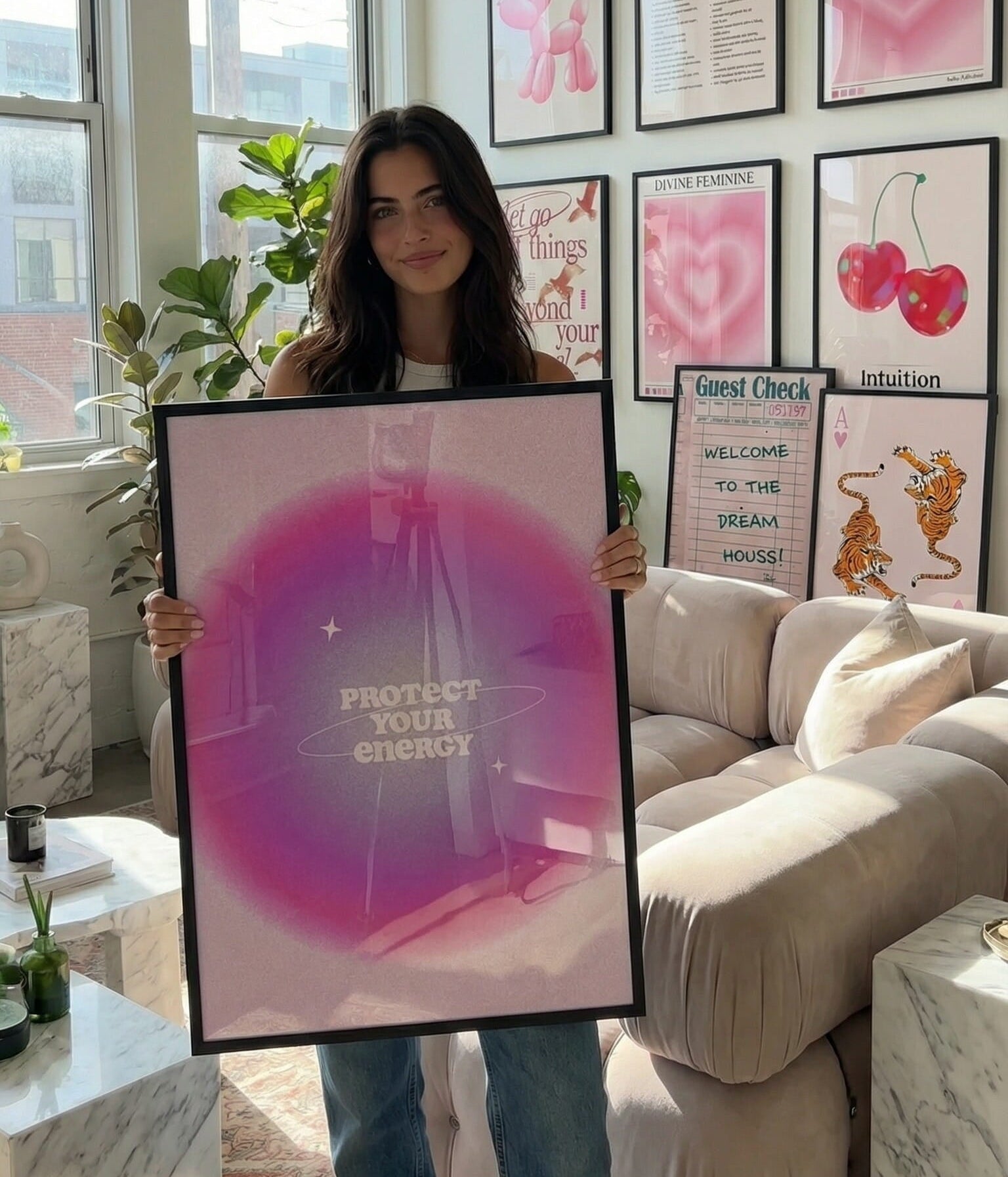 Protect Your Energy Aura Framed Poster