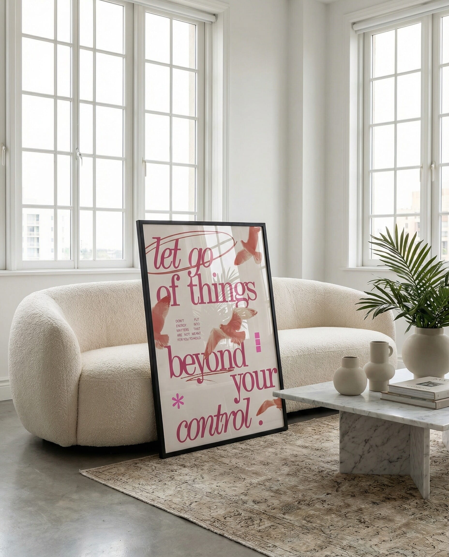 Let Go of Things Framed Poster