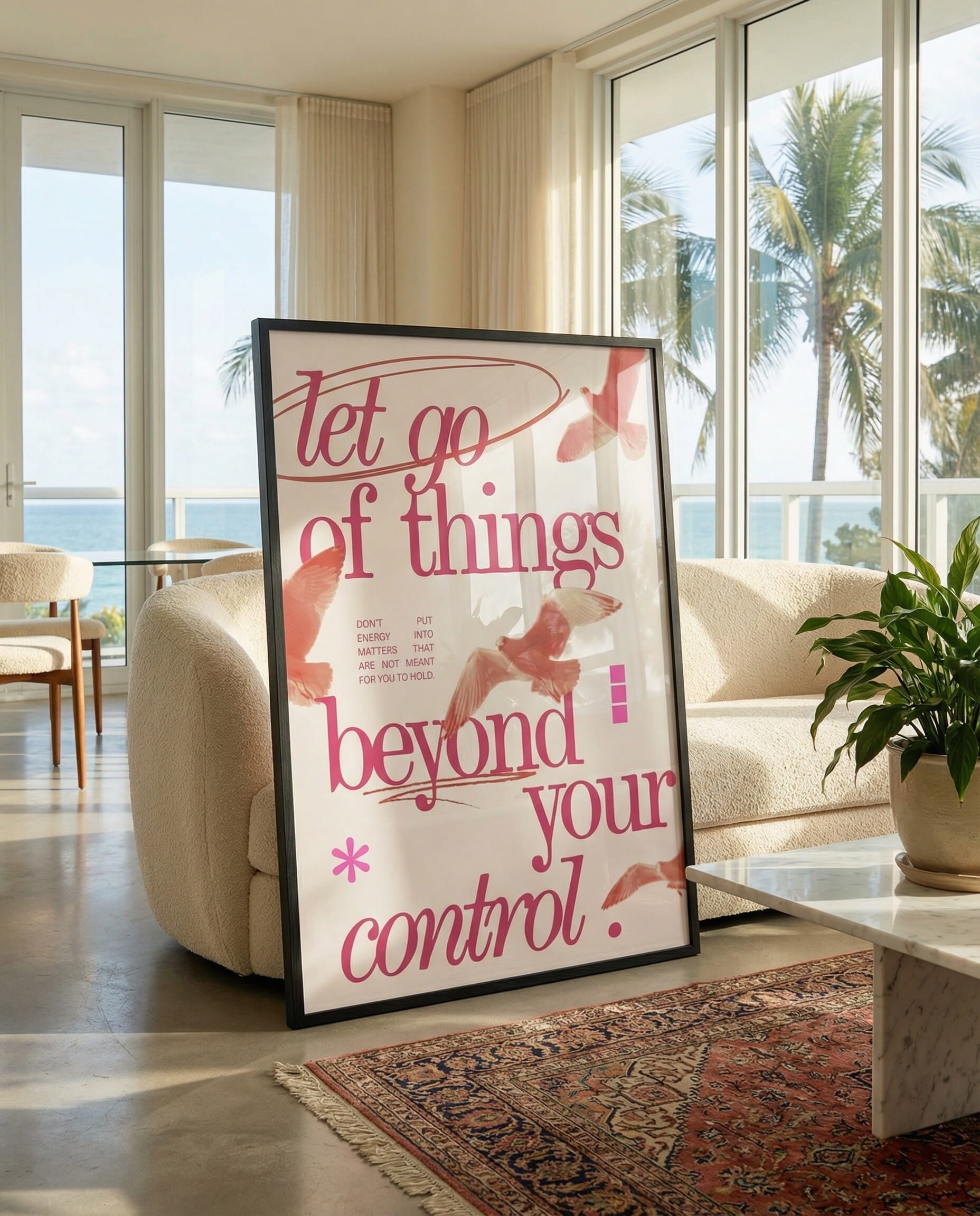 Let Go of Things Framed Poster