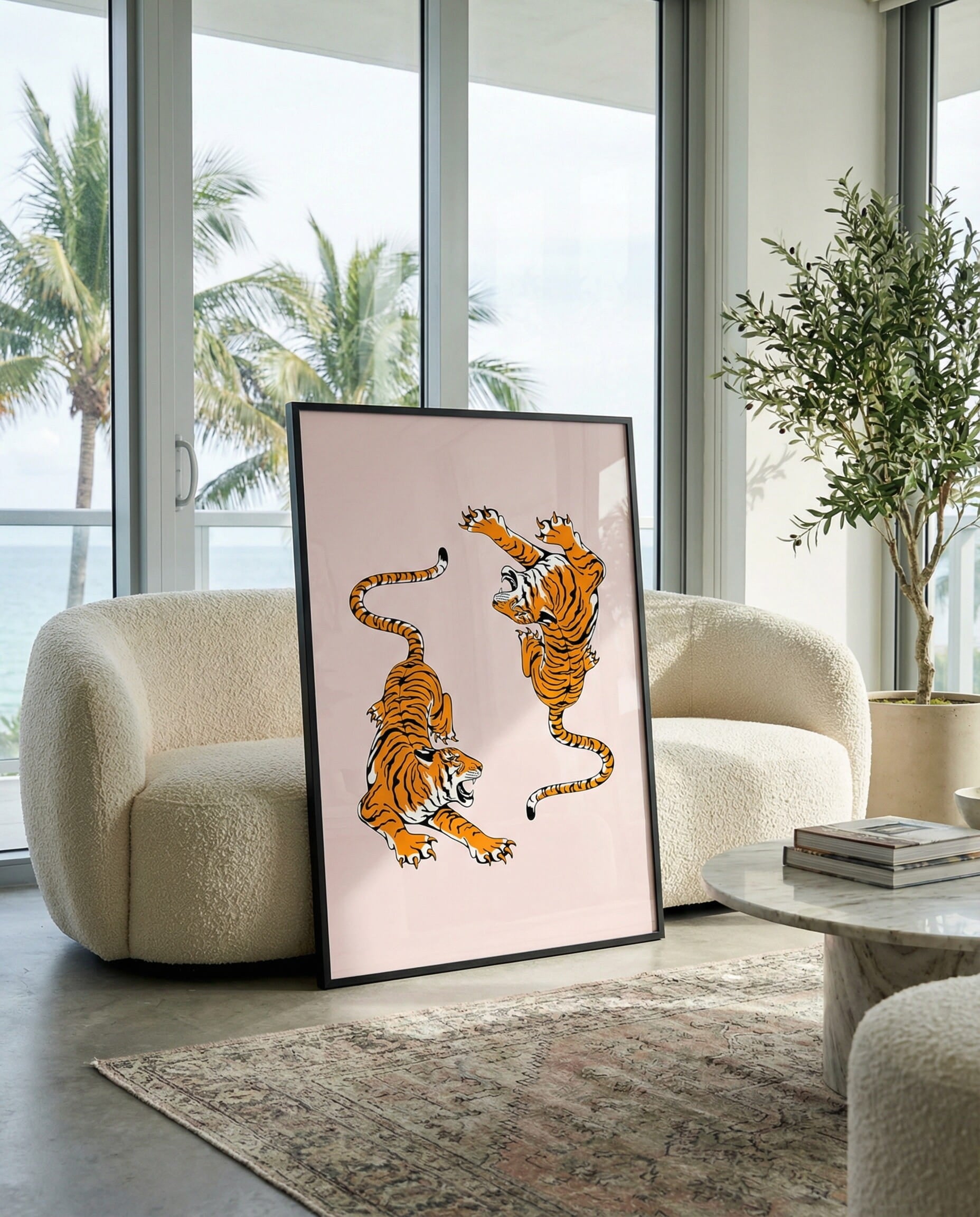 Roaring Tiger Framed Poster