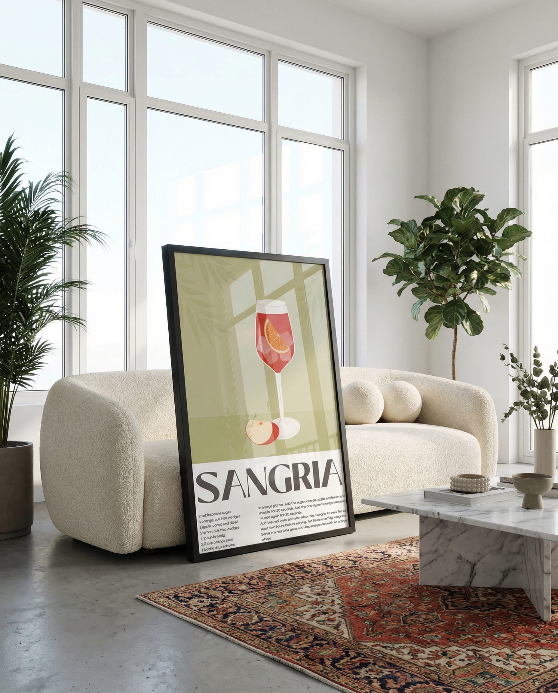 Sangria Recipe Framed Poster