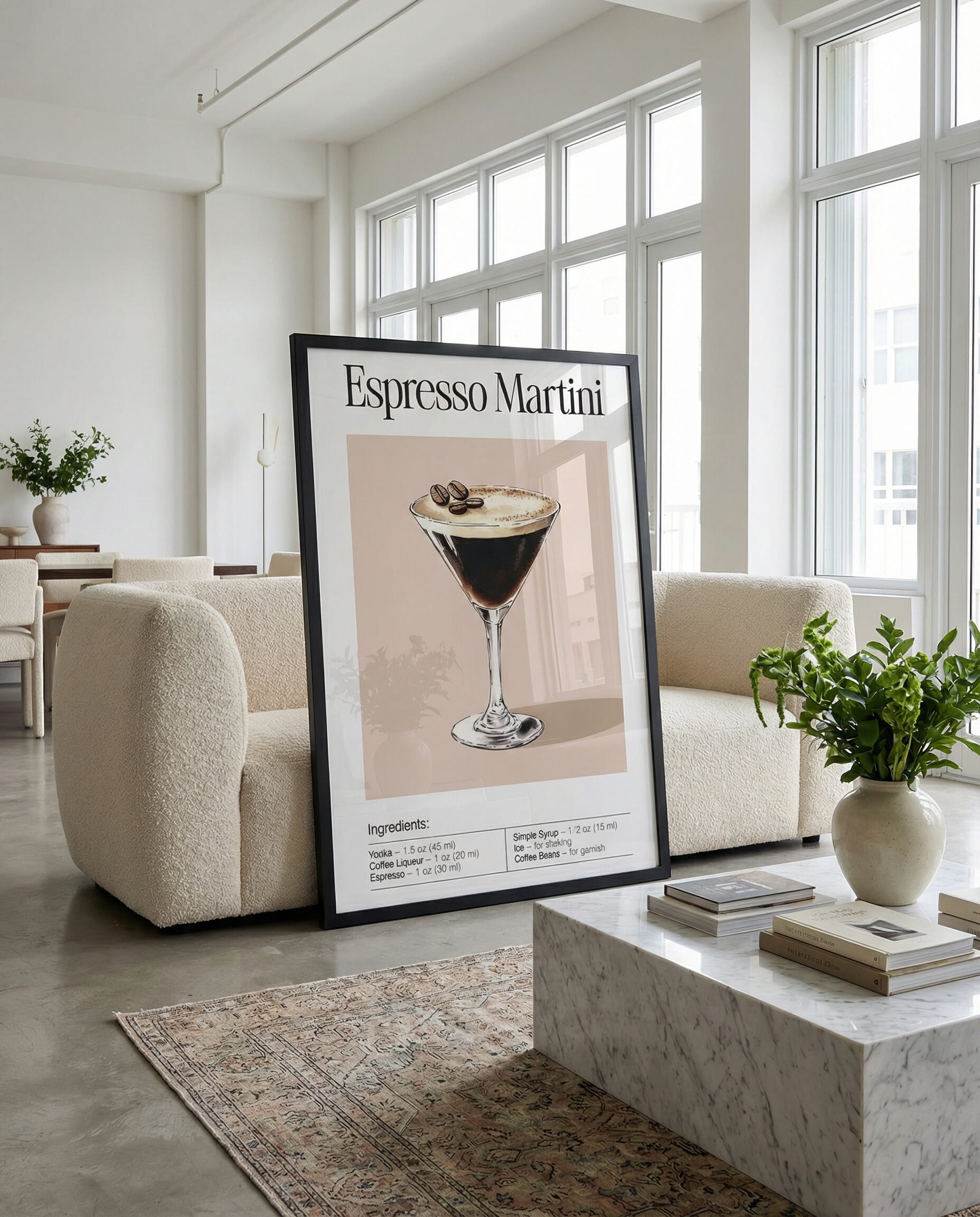 Espresso Martini Recipe Framed Poster