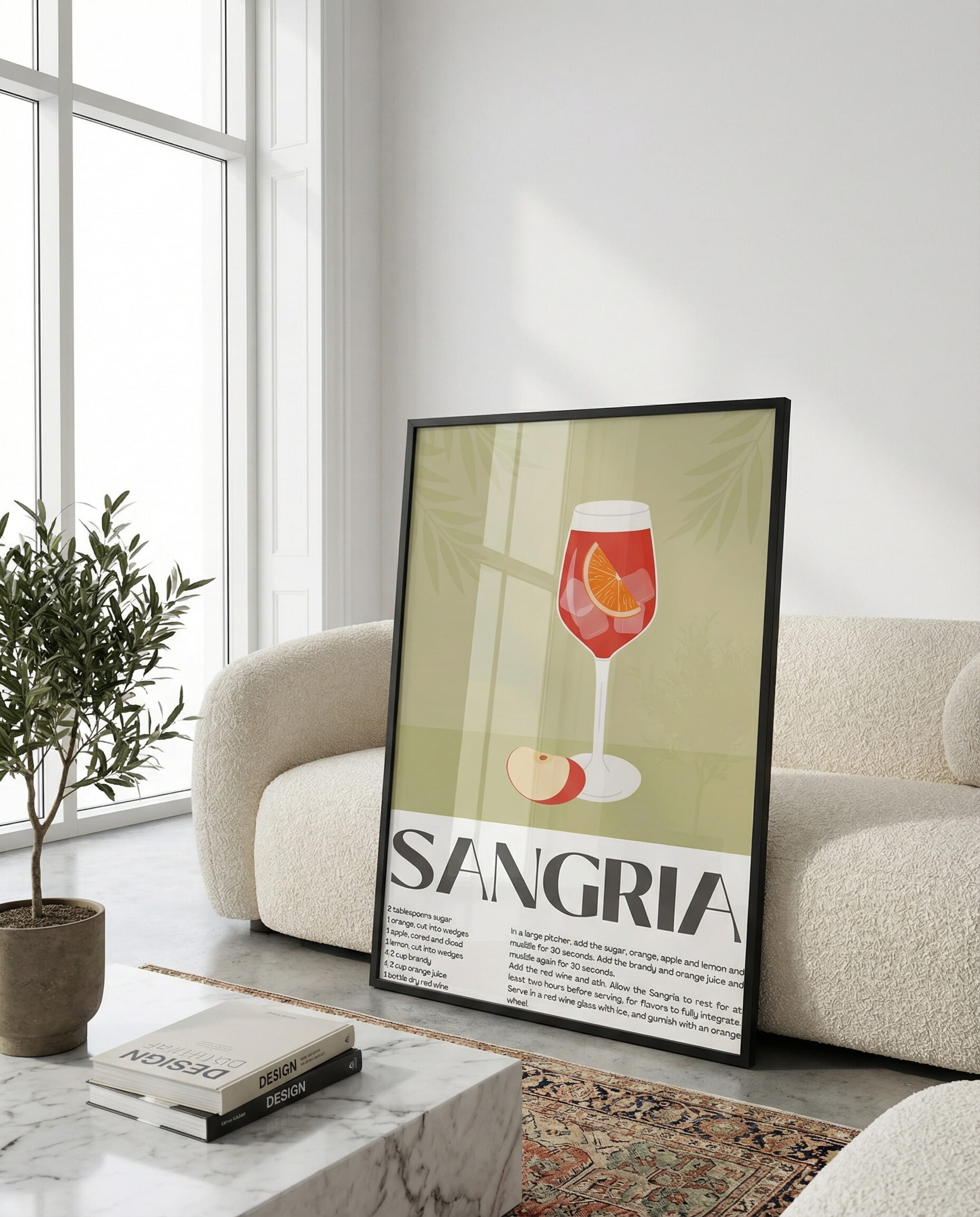 Sangria Recipe Framed Poster