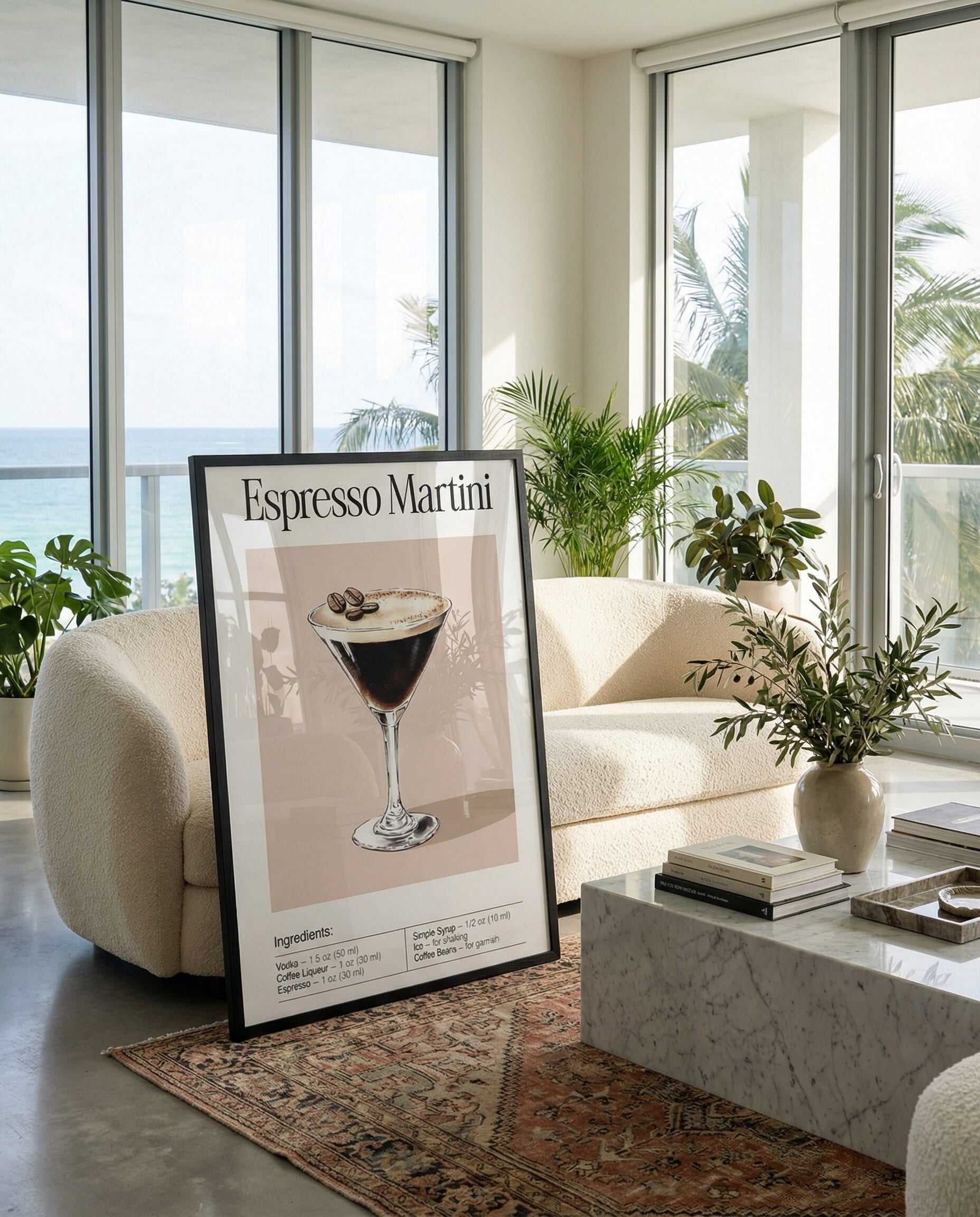 Espresso Martini Recipe Framed Poster