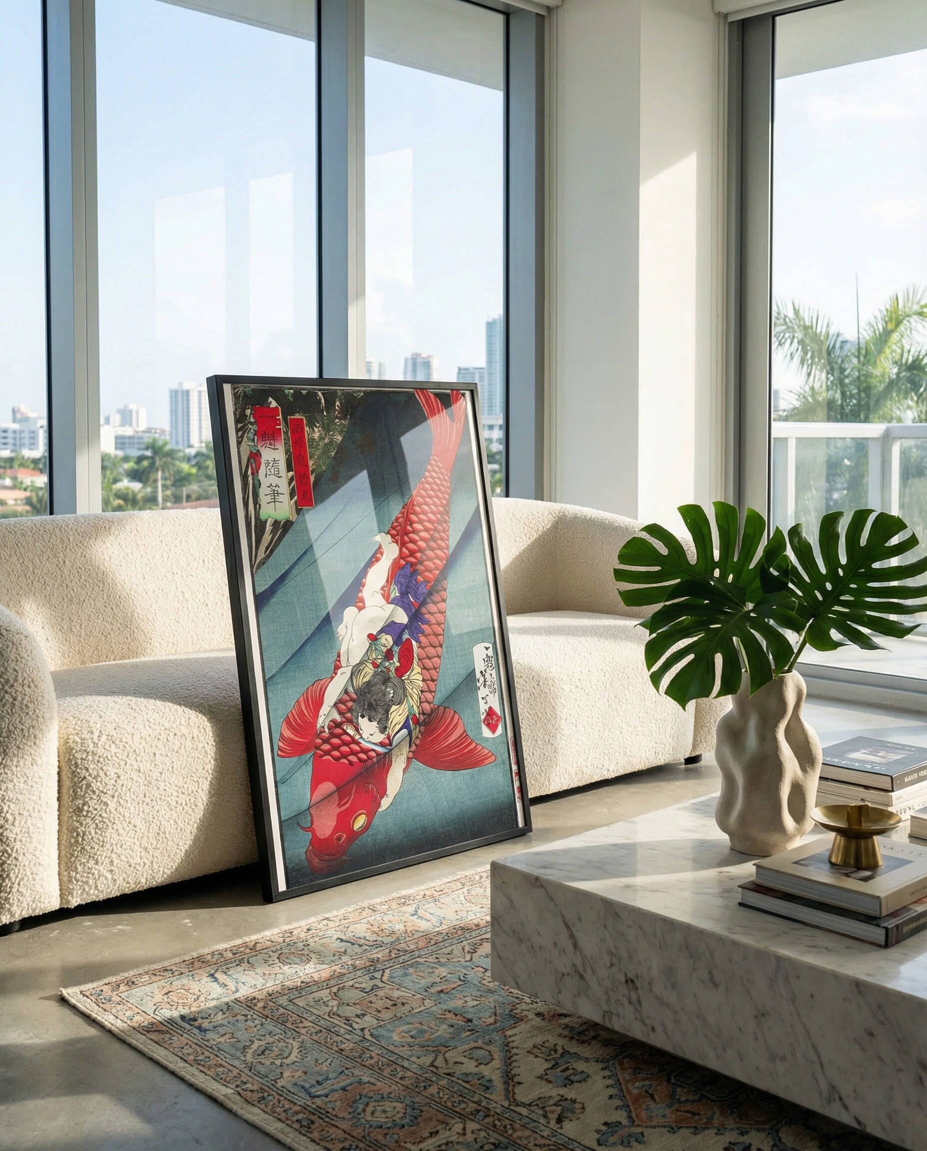 The Golden Carp Framed Poster