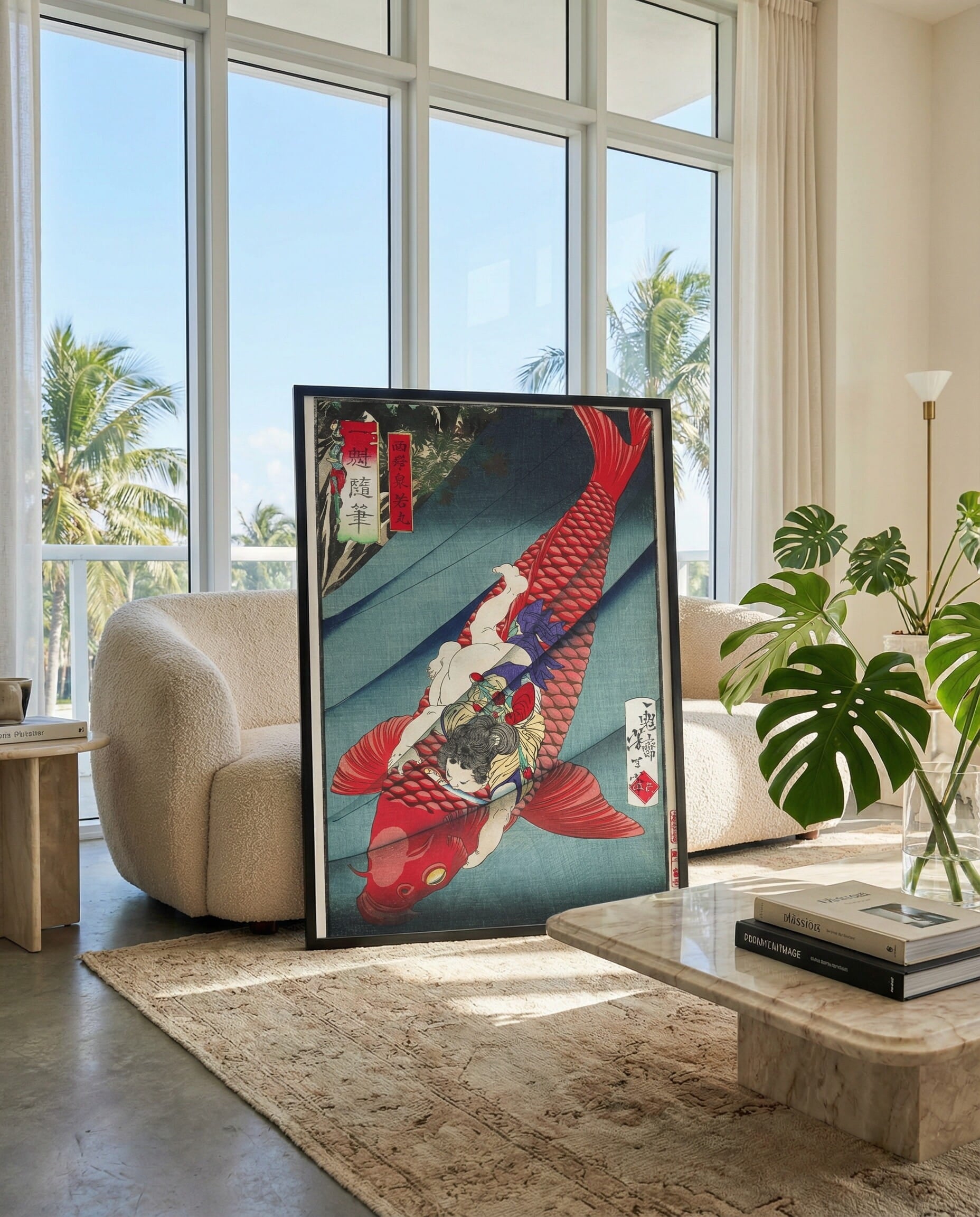 The Golden Carp Framed Poster