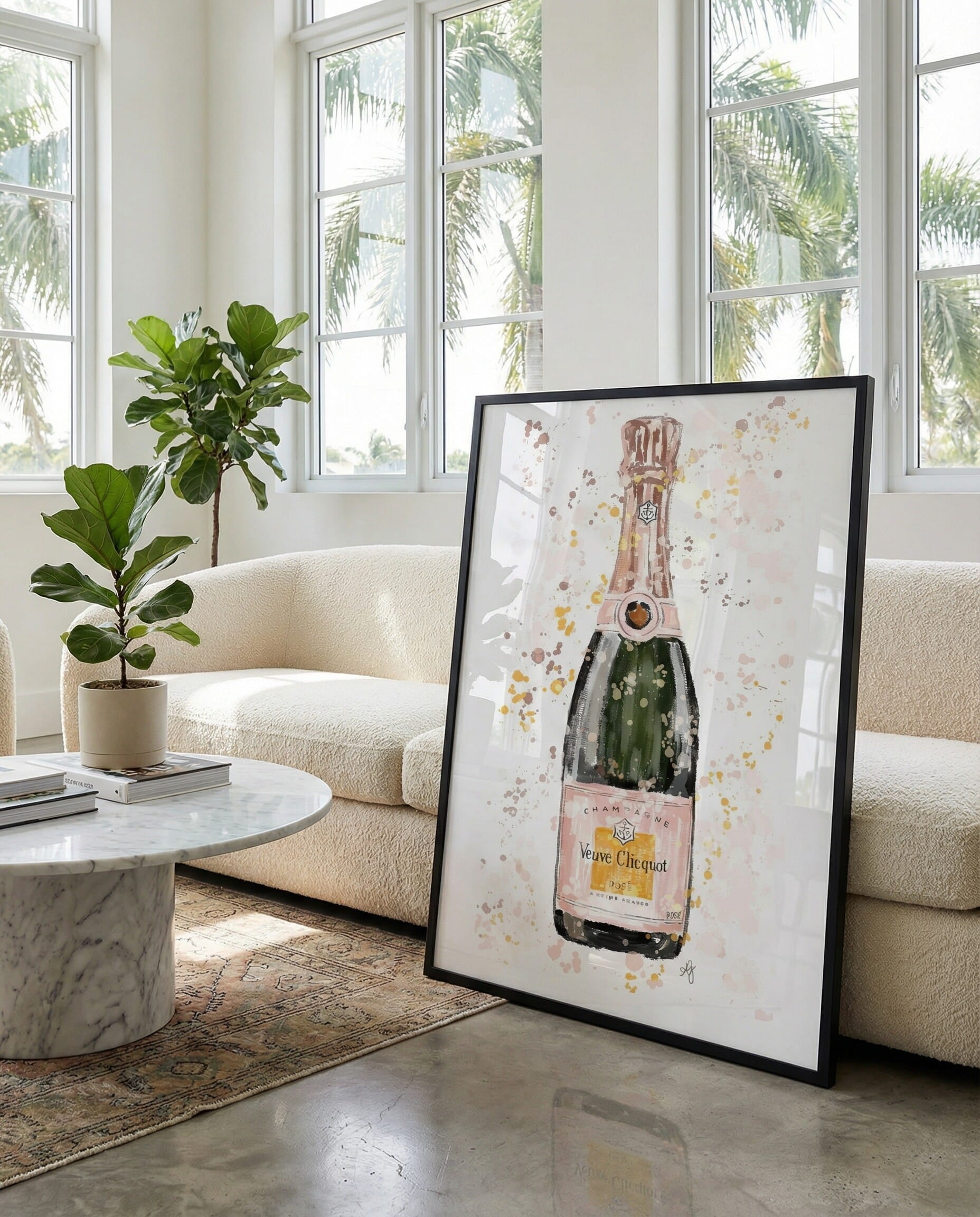 Rosé Champagne Framed Poster