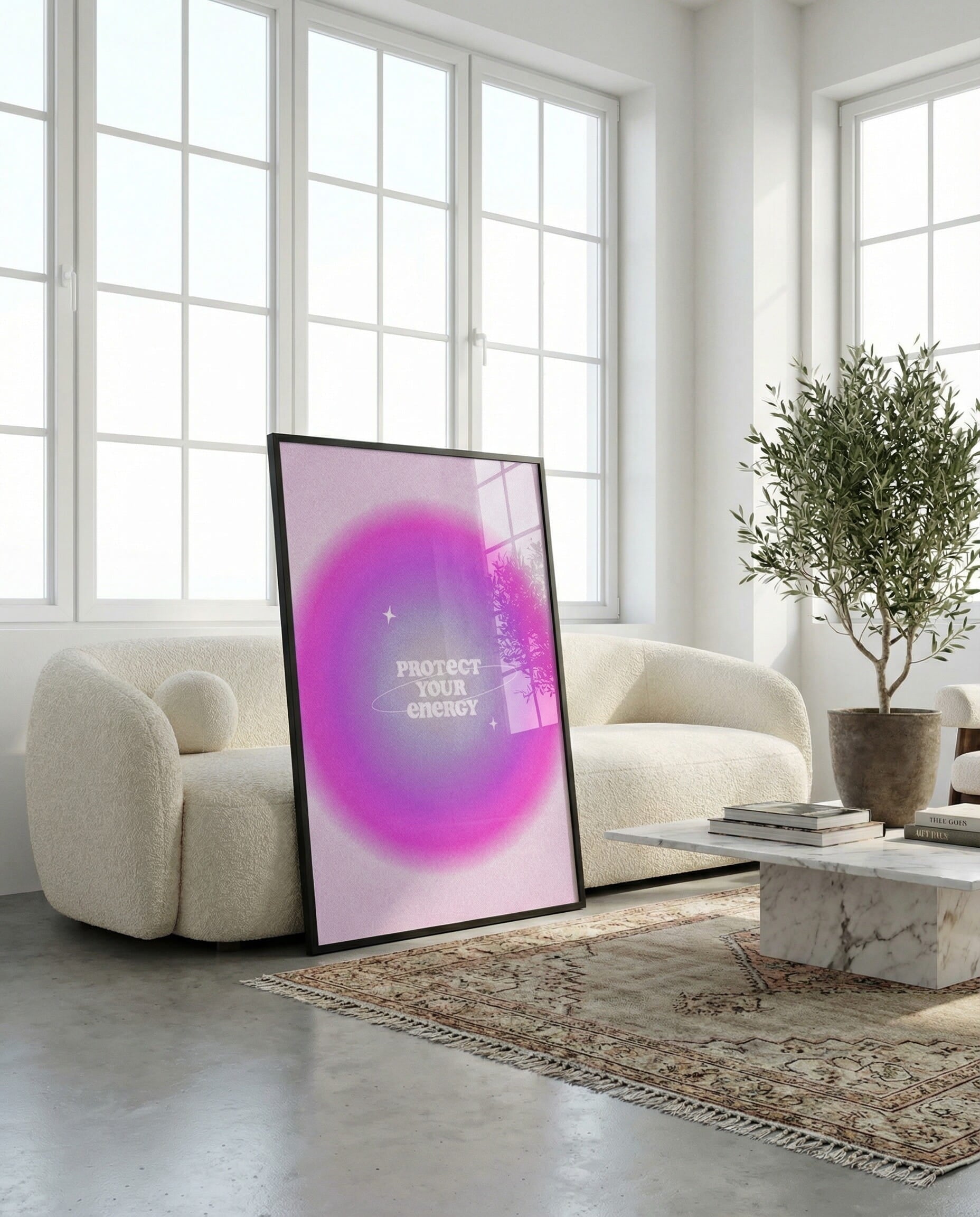 Protect Your Energy Aura Framed Poster