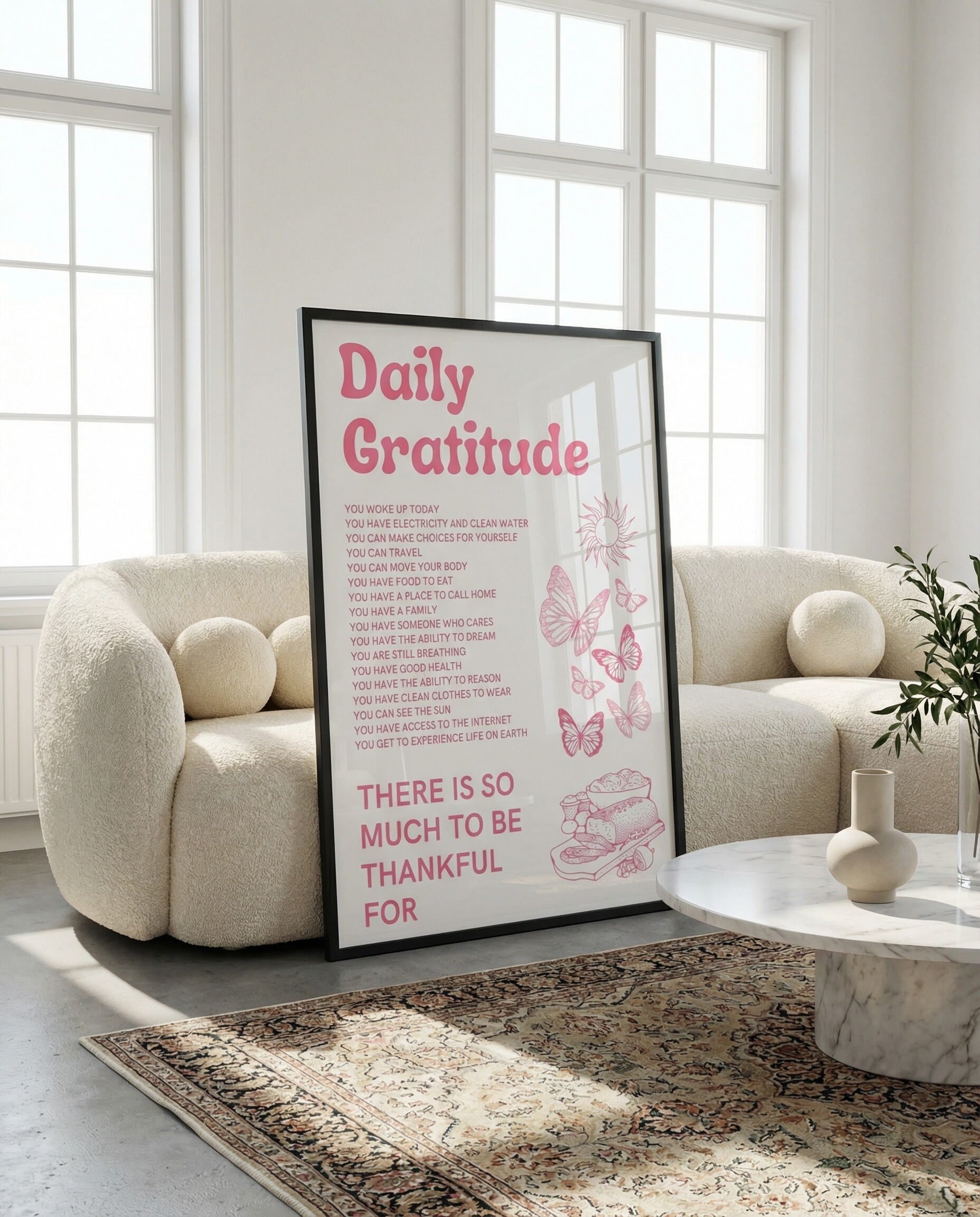 Daily Gratitude Framed Poster