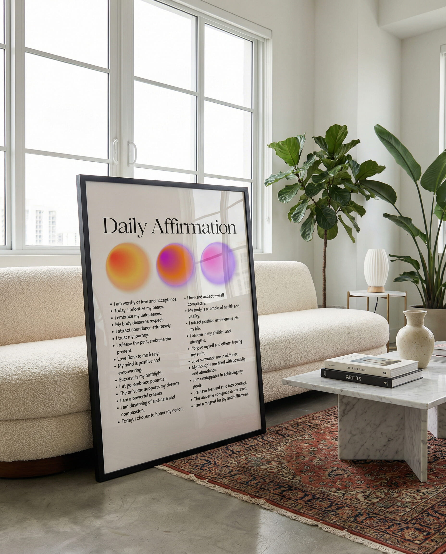 Daily Affirmation Framed Poster
