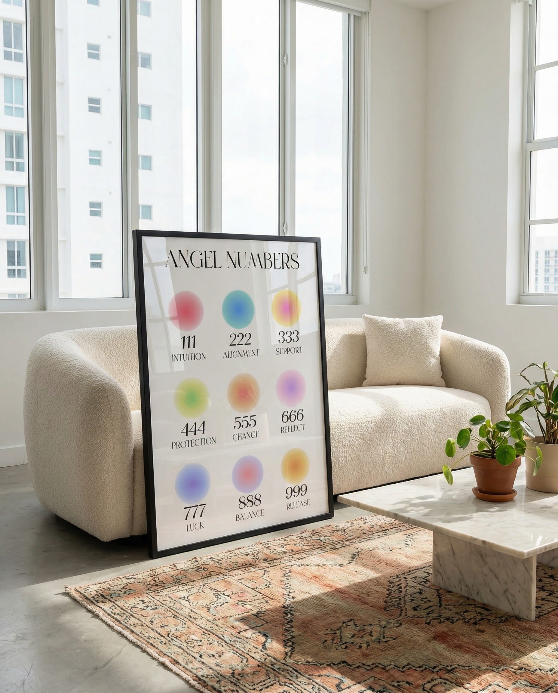 Angel Numbers Aura Framed Poster
