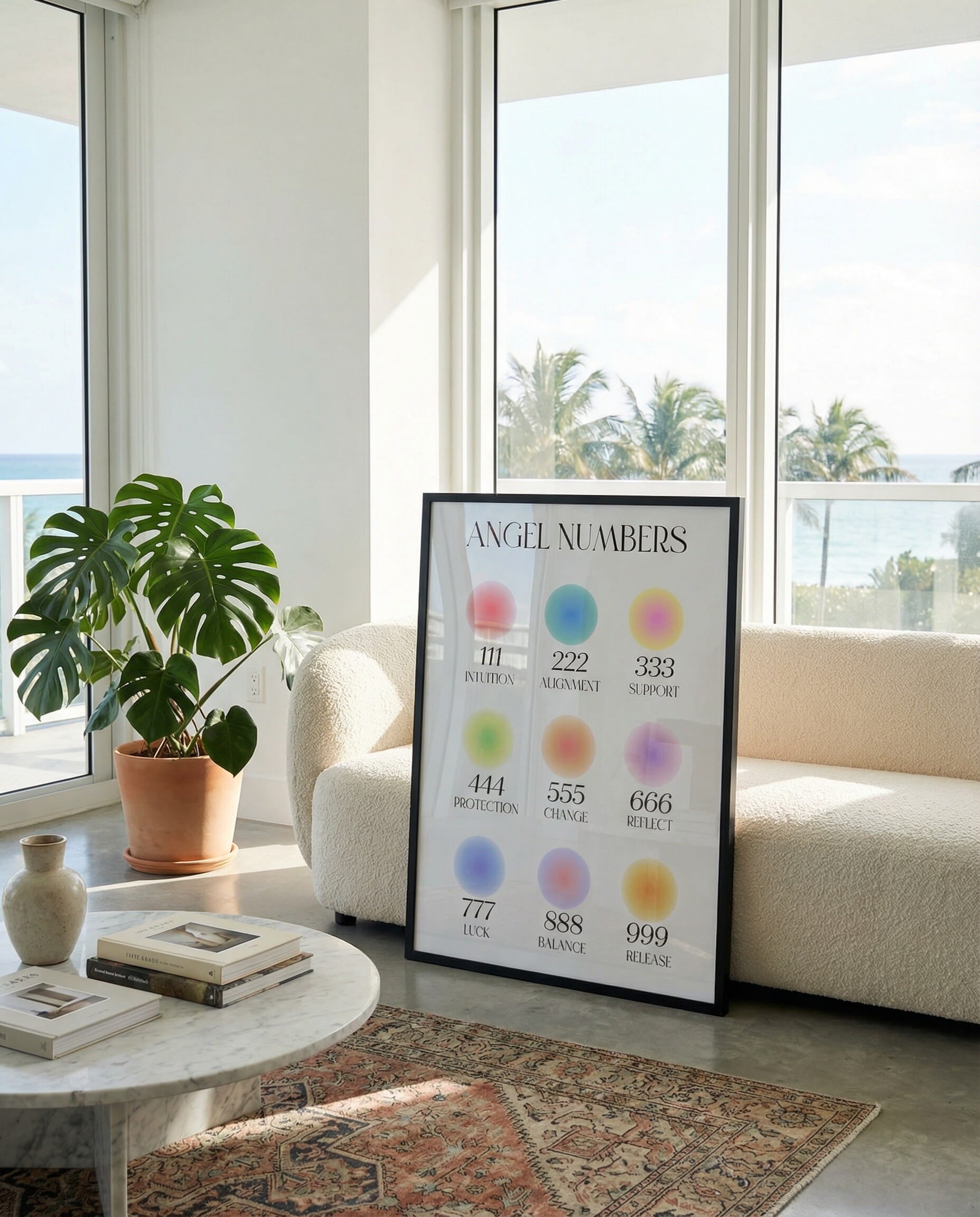 Angel Numbers Aura Framed Poster