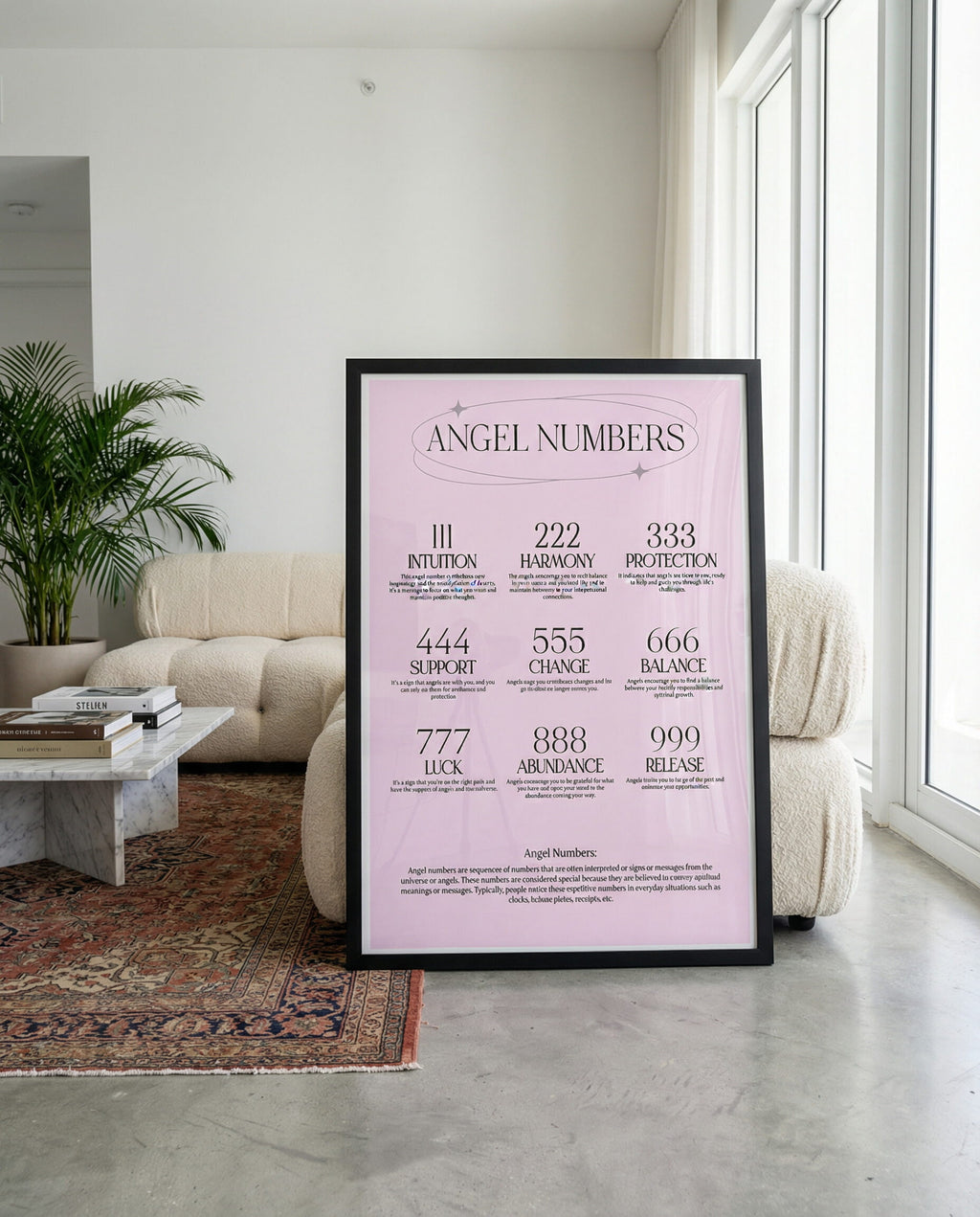 Angel Numbers Framed Poster