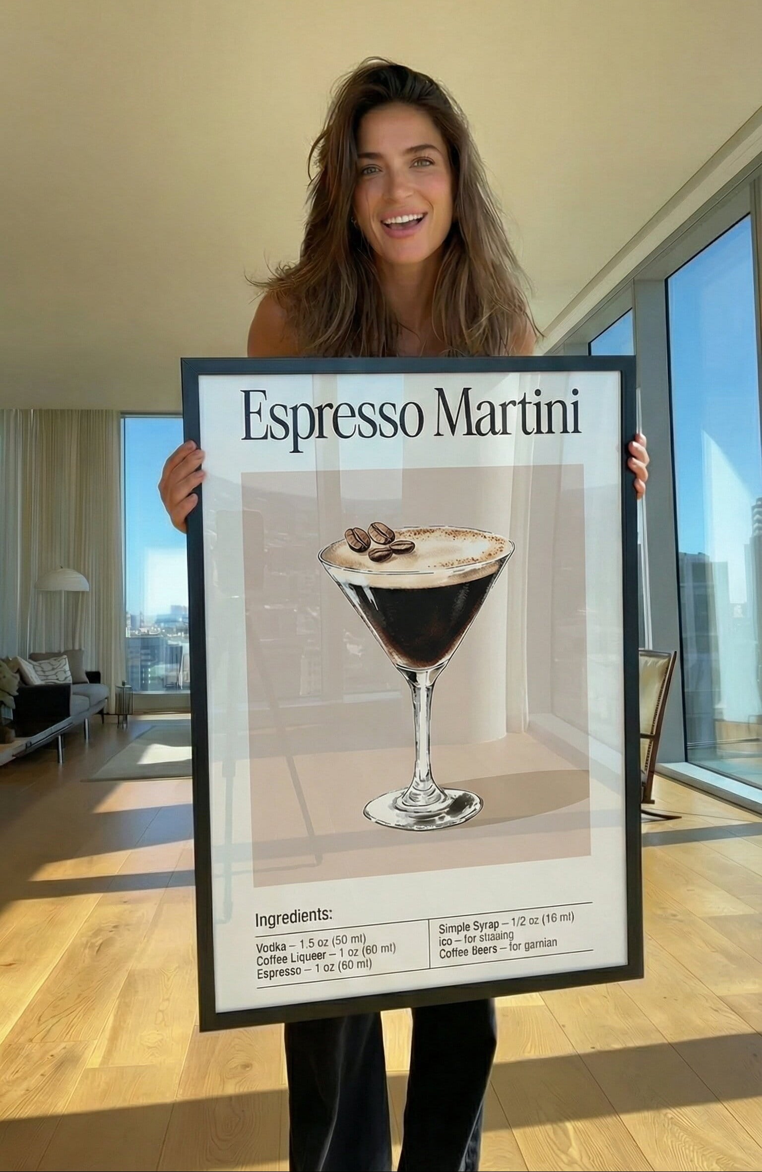 Espresso Martini Recipe Framed Poster